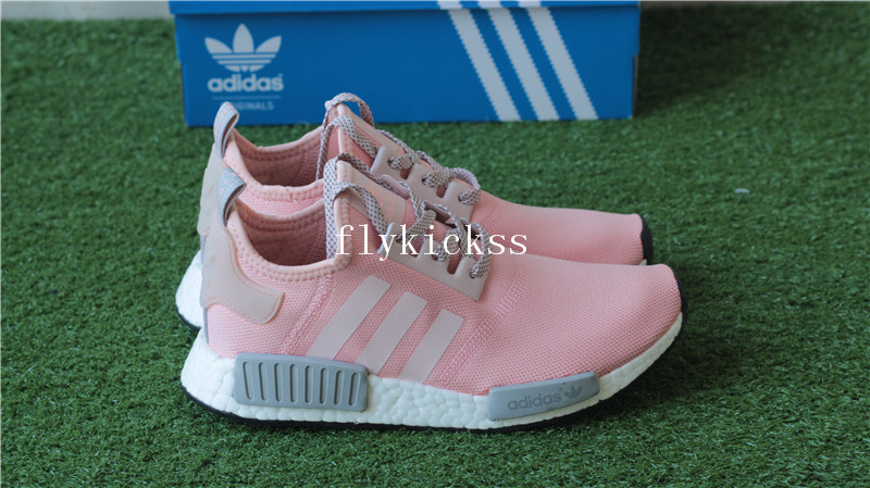 Real Boost Adidas NMD XR1 Primeknit Pink Grey GS